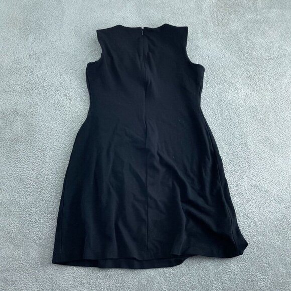 Calvin Klein Black Sleeveless Chain Neckline Dress Size 12 Rayon Blend 5522 - Picture 2 of 9